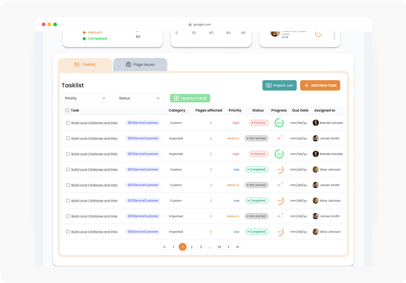 Evisio SEO Made Simple Interface